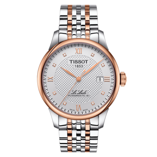 Tissot Le Locle Powermatic 80 39.3 Stainless Steel / Rose Gold PVD / Silver / Bracelet